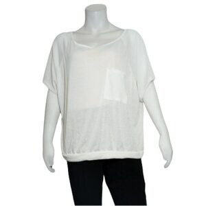 White Short Sleeve Shirt - Soft Polyester-Rayon Blend with a Hint of Spandex